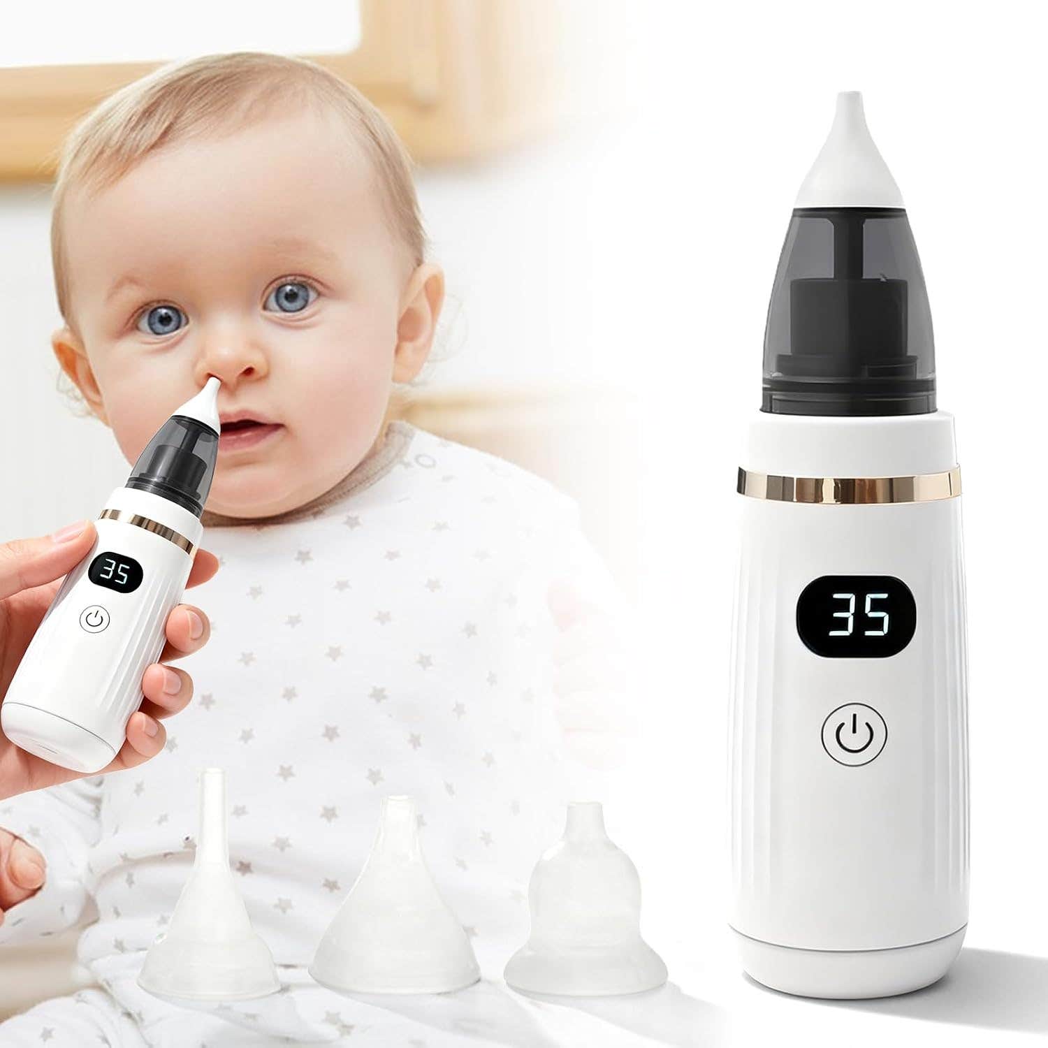 PORFOYO Electric Nasal Aspirator Baby Nasal Aspirator Nasal Aspirator Nasal Aspirator Nasal Aspirator Anti-Reflux Rechargeable Nasal Aspirator for Newborn