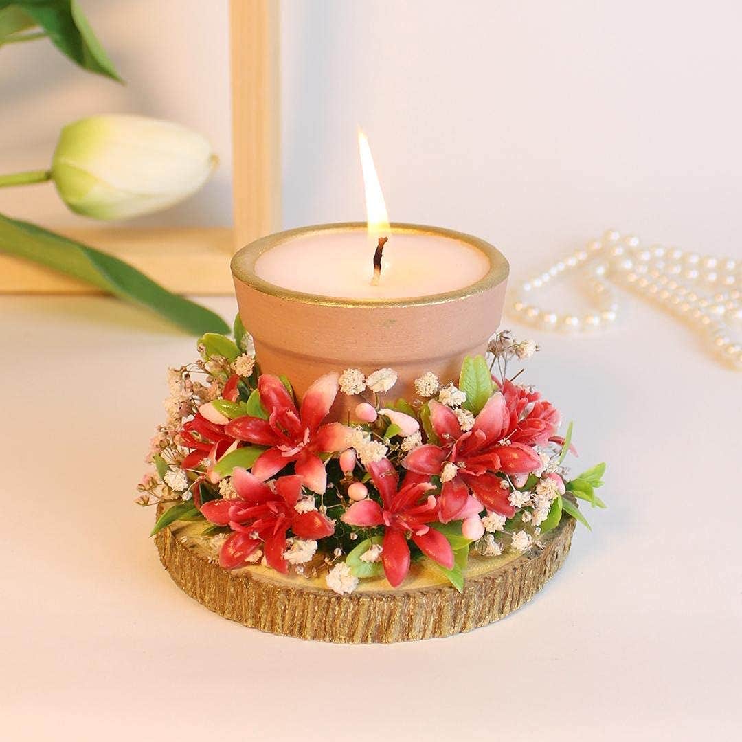 lavender handmade tery and artificial flower