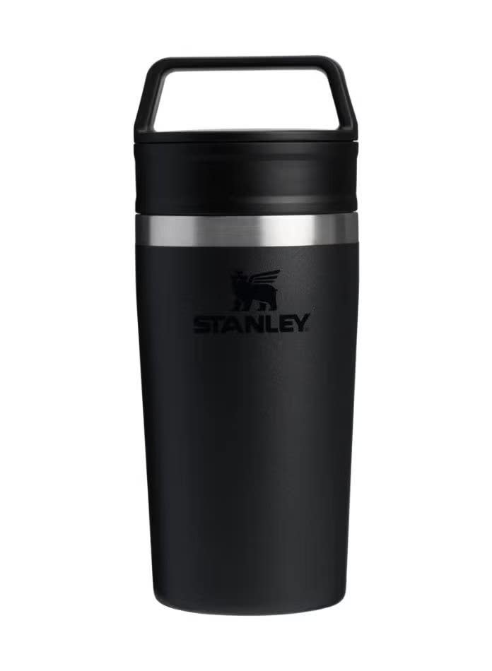 STANLEY Travel Thermos, Stainless Steel Thermal Coffee Mug - 350 ml - Black