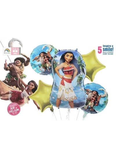Moana Helium Balloons Set - Pack of 5