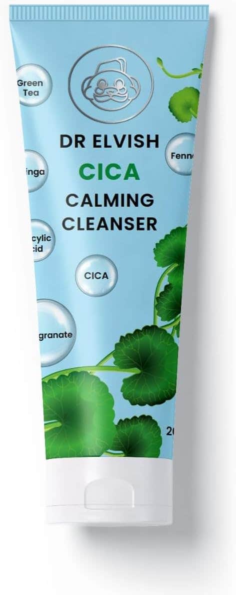 Dr Elvish Cica Calming Cleanser is ideal for all skin types and provides gentle cleansing while helping to reduce unwanted excess oil and shine. (200ml)