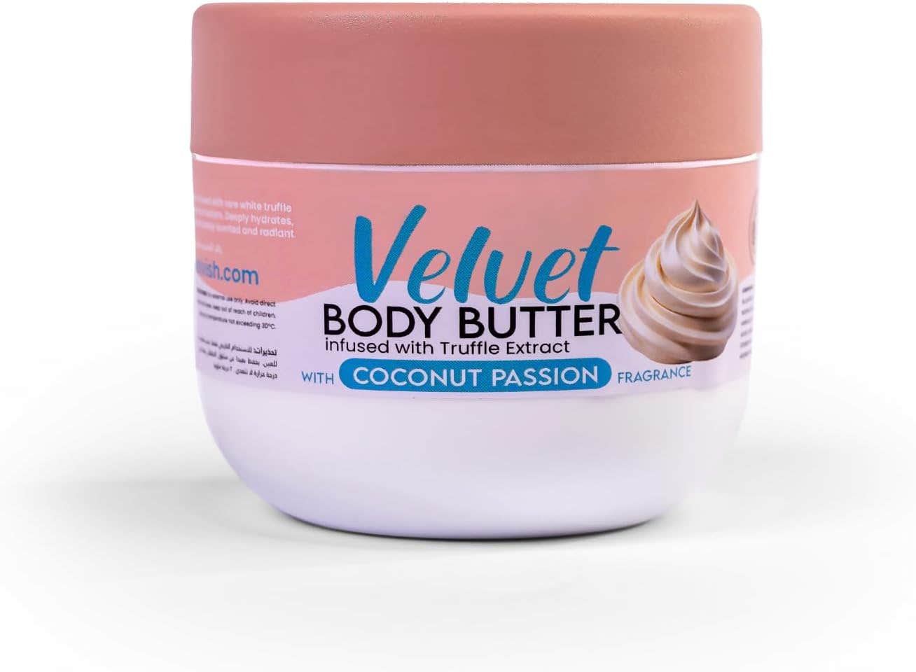 Dr. Elvish Velvet Body Butter Coconut Passion 200g – Deep Nourishing Body Cream with Shea Butter, Cocoa Butter & Coconut Oil | Fast Absorbing, Non-Greasy Formula | Long-Lasting Tropical Fragrance