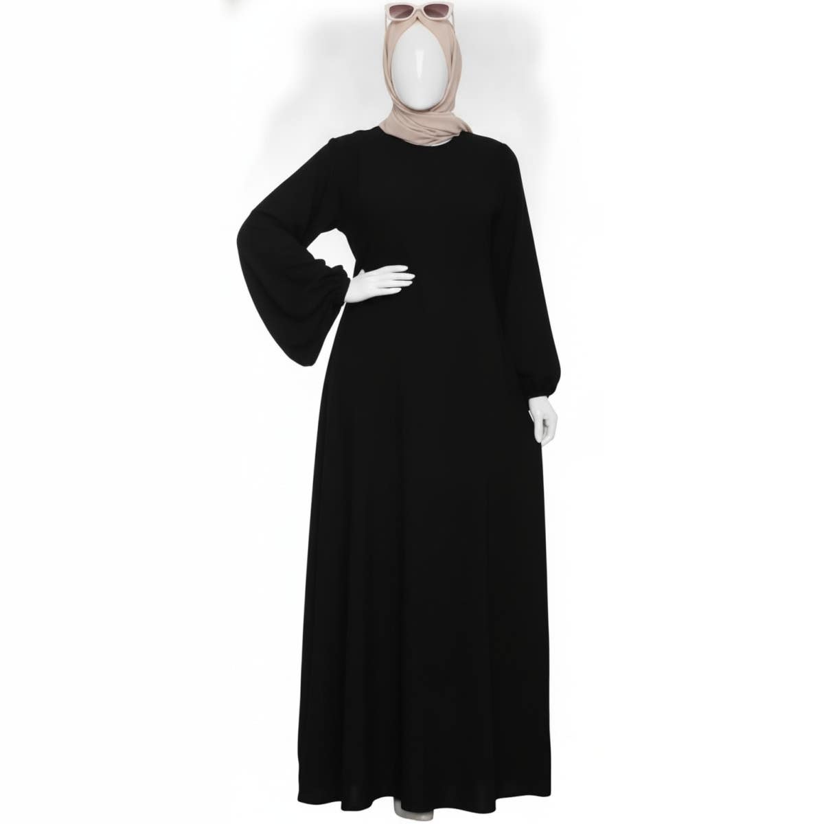 Crepe Abaya - Black, Traditional Wear