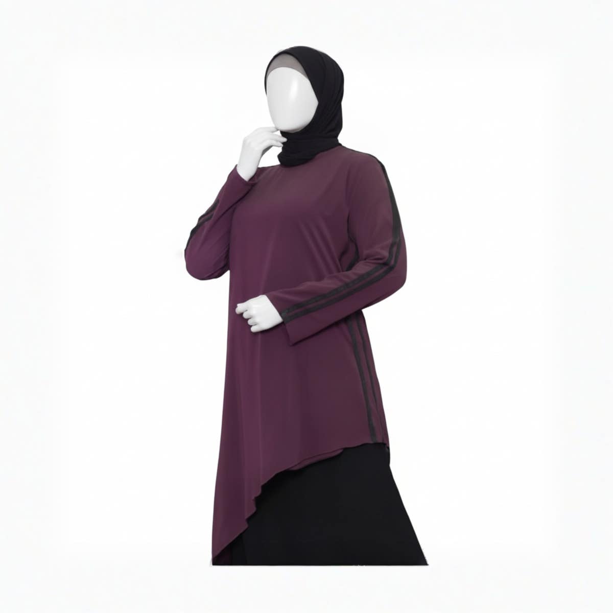 Adna Islamic Crepe Royal Blouse & Skirt Set