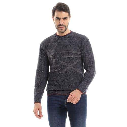 Men's wool pullover with multiple designs