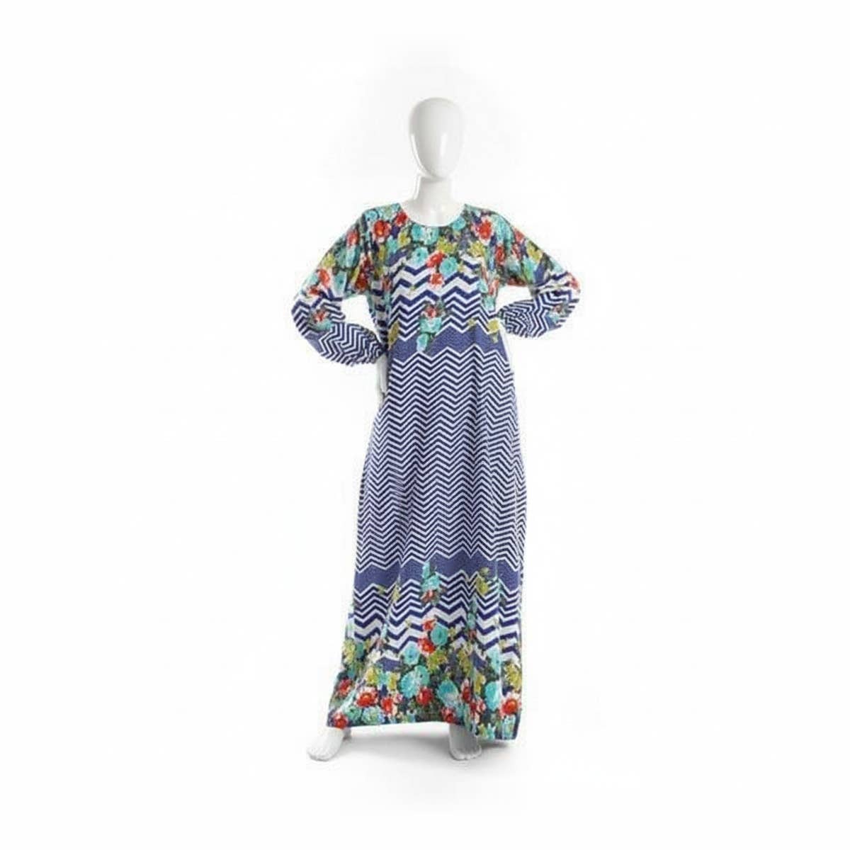 galabia long sleeves multicolor pattern
