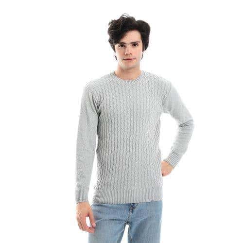 Men's wool pullover with multiple designs