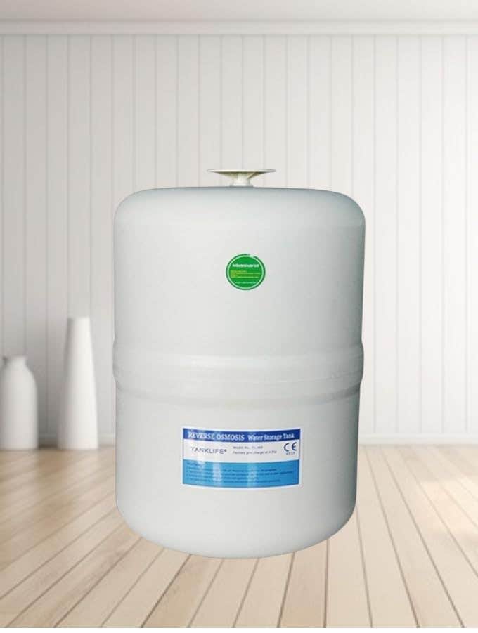 Generic 5 Gallon Water Storage Tank for Home Filtration - White Plastic