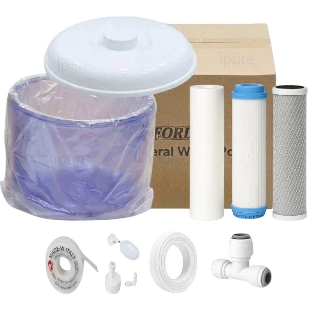 Generic Direct Connect Water Filtration System with 3 Filter Candles, 5m Hose & Accessories