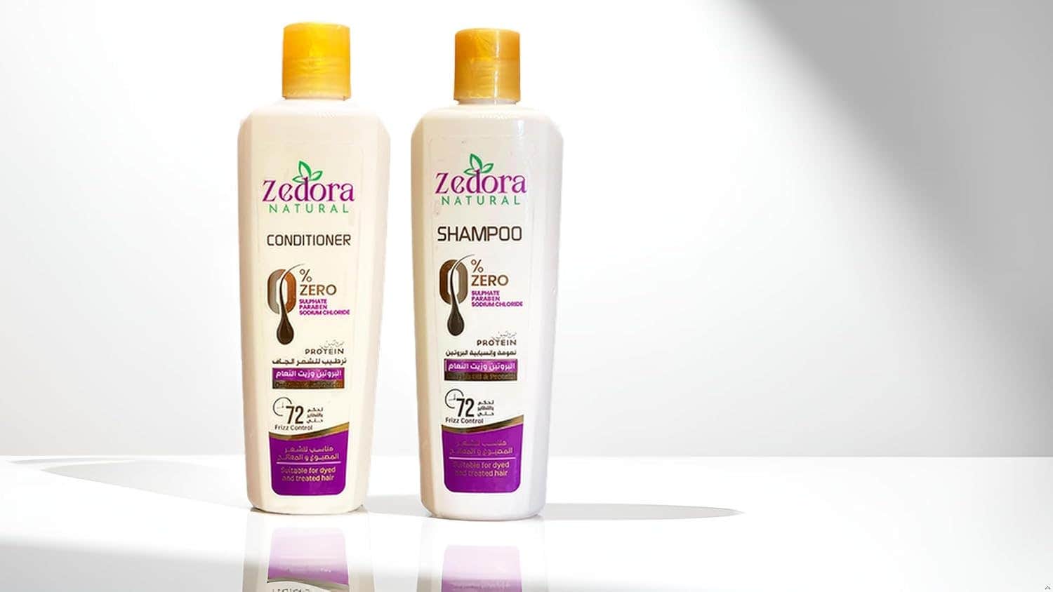 Zedora Protein & Ostrich Oil Hair Shampoo & Conditioner Set - 2x450ml