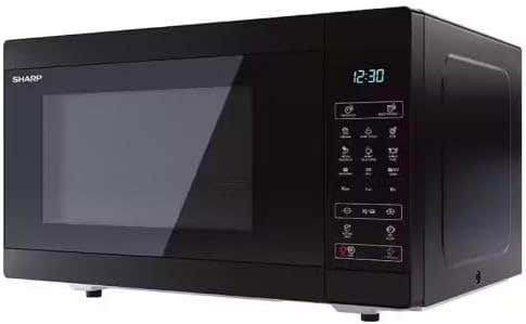 SHARP Microwave With Grill 25 Liter 900 Watt, Digital Touch Control, ECO Energy, Defrost Function, 6 Menus, 11 Levels Power Black