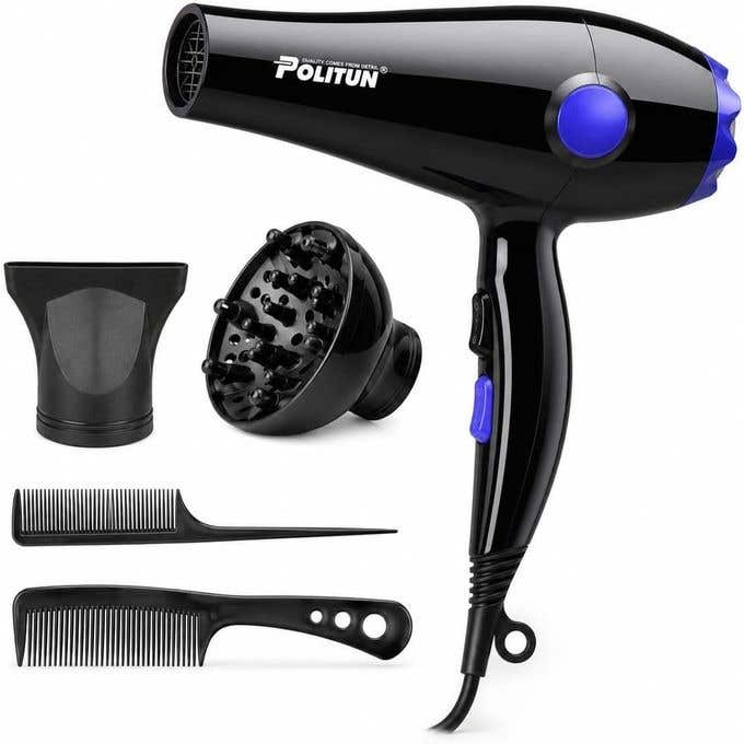 POLITUN Hair Dryer with Overheat Protection, 5000W Power, Fast Drying and Styling