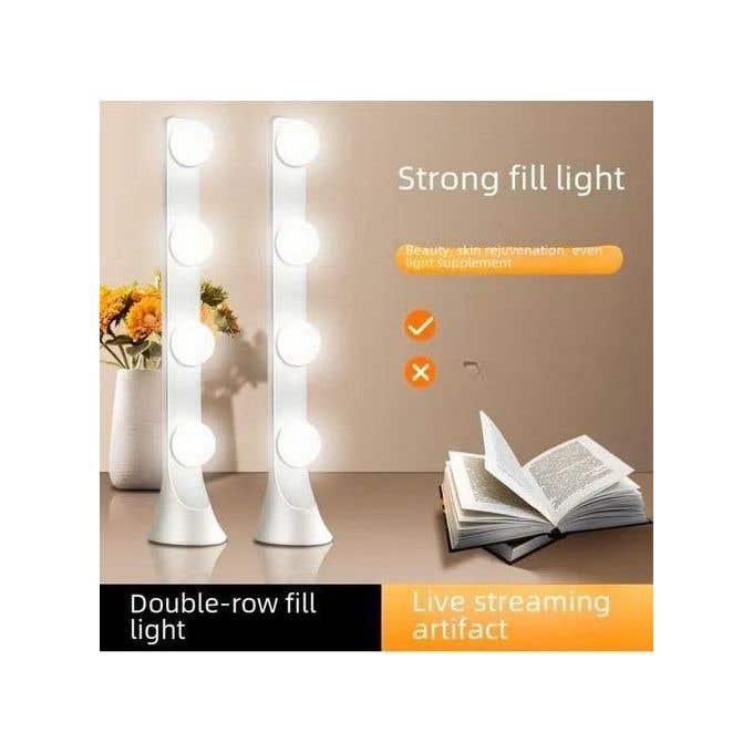PLOKAMA LED Makeup Ring Light - USB Powered, 4 Bright Beads, 3 Colors, 3 Light Temperatures