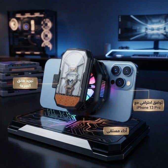 MEMO Magnetic Wireless Phone Cooler - 10W Cooling - 2000mAh Battery - RGB Lighting
