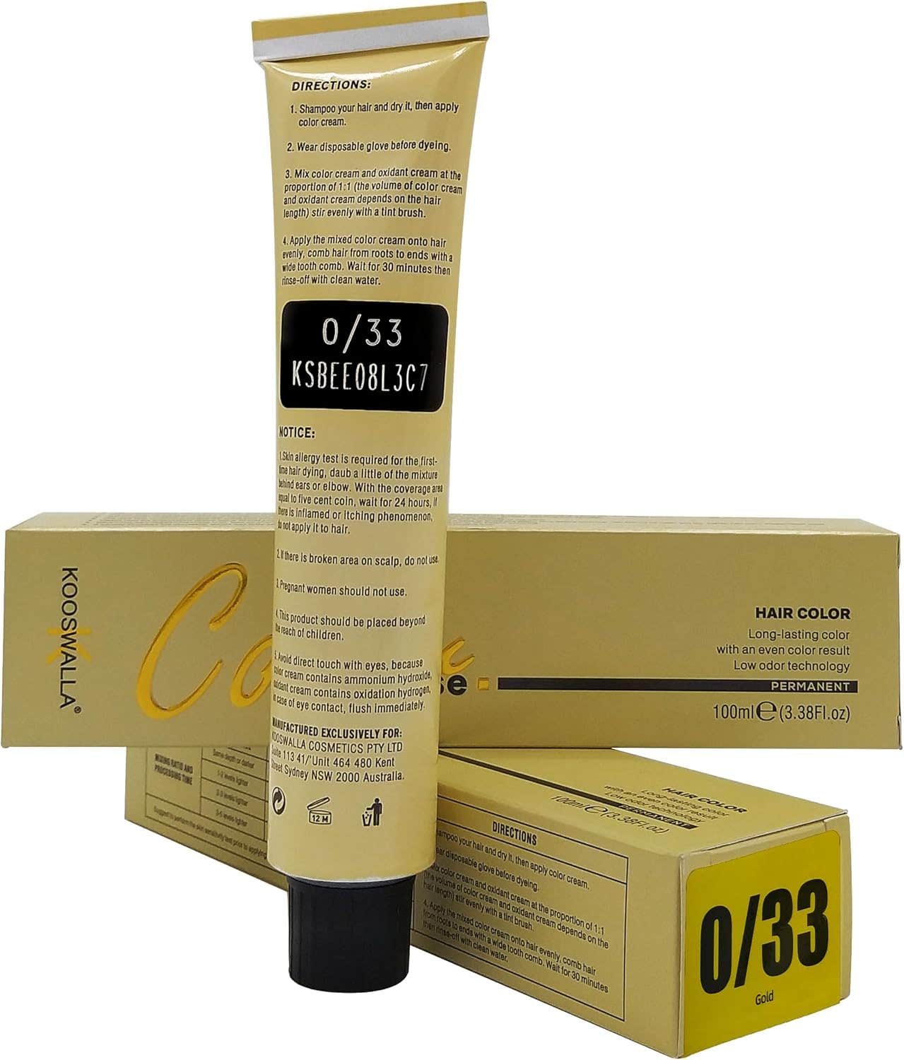 Hair Color-Orange 0/33 Gold 100 ml