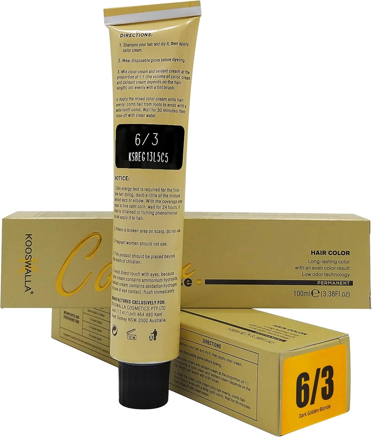 Hair Color-Orange 6/3 Dark Golden Blonde 100 ml