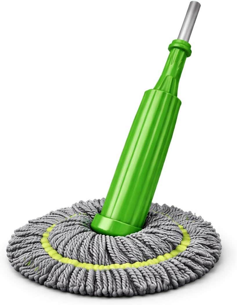 Mop Floor Wet & Dry Microfiber Twist Mop 360° Rotatable Head, Adjustable Handle, Self-Wringing Cleaner for Everyday Use