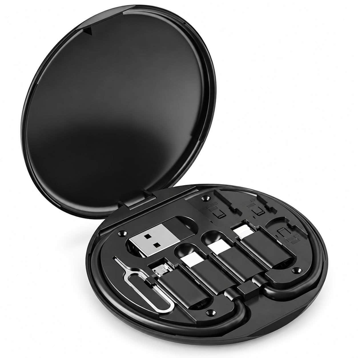 Generic 4-in-1 Fast Charging Cable Set | Retractable Organizer Box