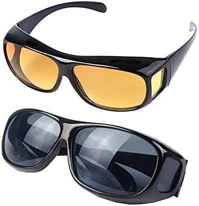 Polarized Driving Glasses Set of 2 for Day and Night Use