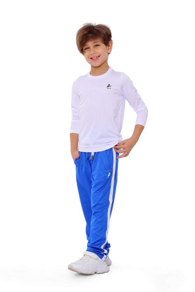 Anja Polyester Sports Pants, For Boys - Blue