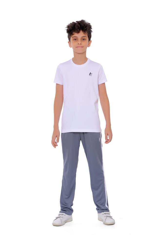 Anja Polyester Sports Pants, For Boys - Grey