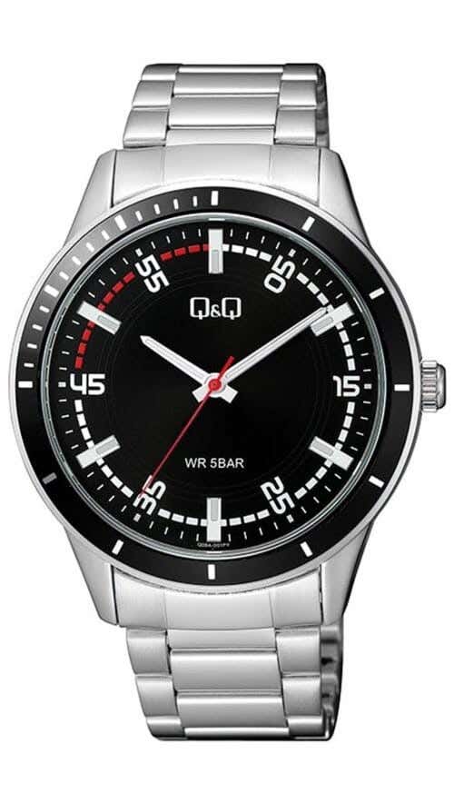 Q&Q Q09A-001PY Round Analog Casual Watch For Men, M /26 - 39 mm - Silver
