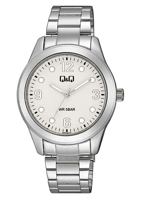 Q&Q Q35B-001PY Round Analog Dress Watch For women, M /26 - 39 mm - Silver