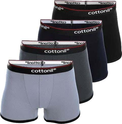 Cottonil Cotton Boxer Set For Men, 4 Pieces - Multicolor