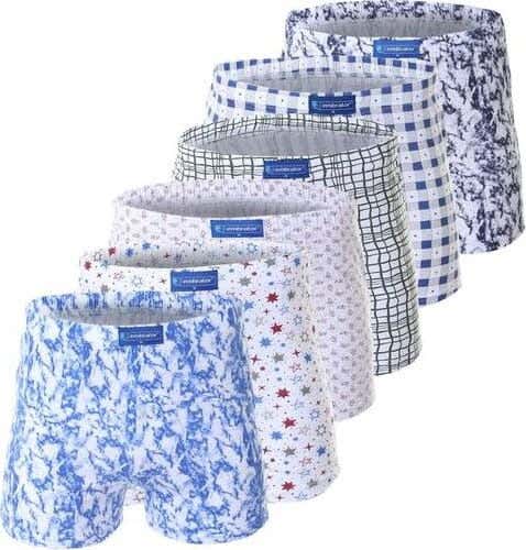 Embrator Cotton Boxer Set For Men, 6 Pieces - Multicolor