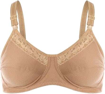 Lasso Cotton Bra For Women, 1 Pieces - Beige