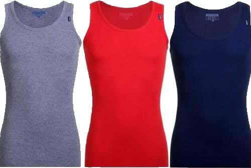 Cottonil Cotton under shirt Set For Men, 3 Pieces - Multicolor