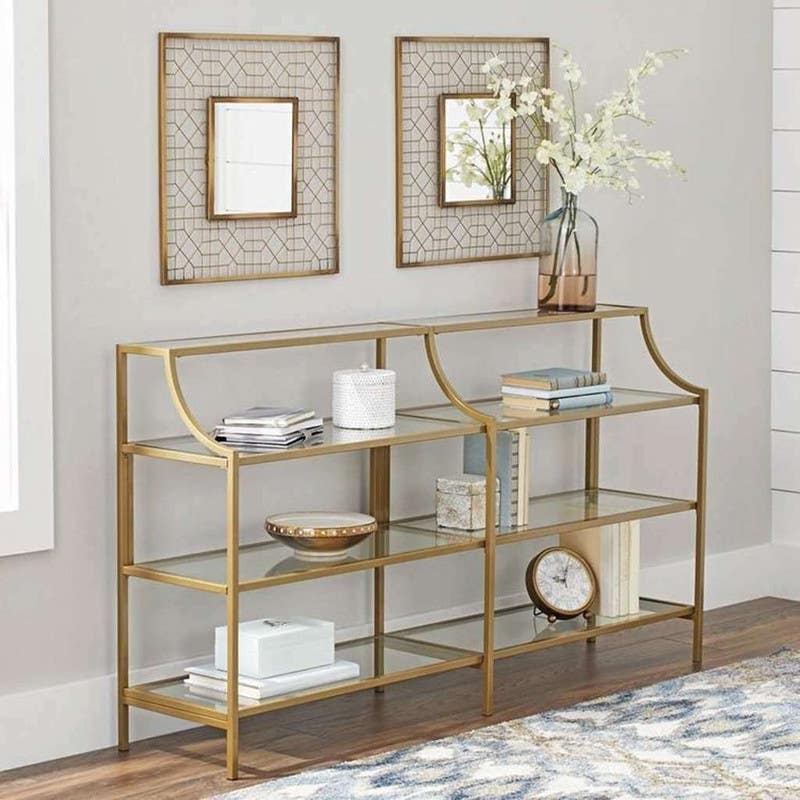 Iron Console Table, 90x120x35 cm - Gold
