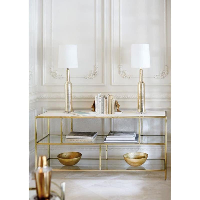 Iron Console Table, 70x120x35 cm - Gold