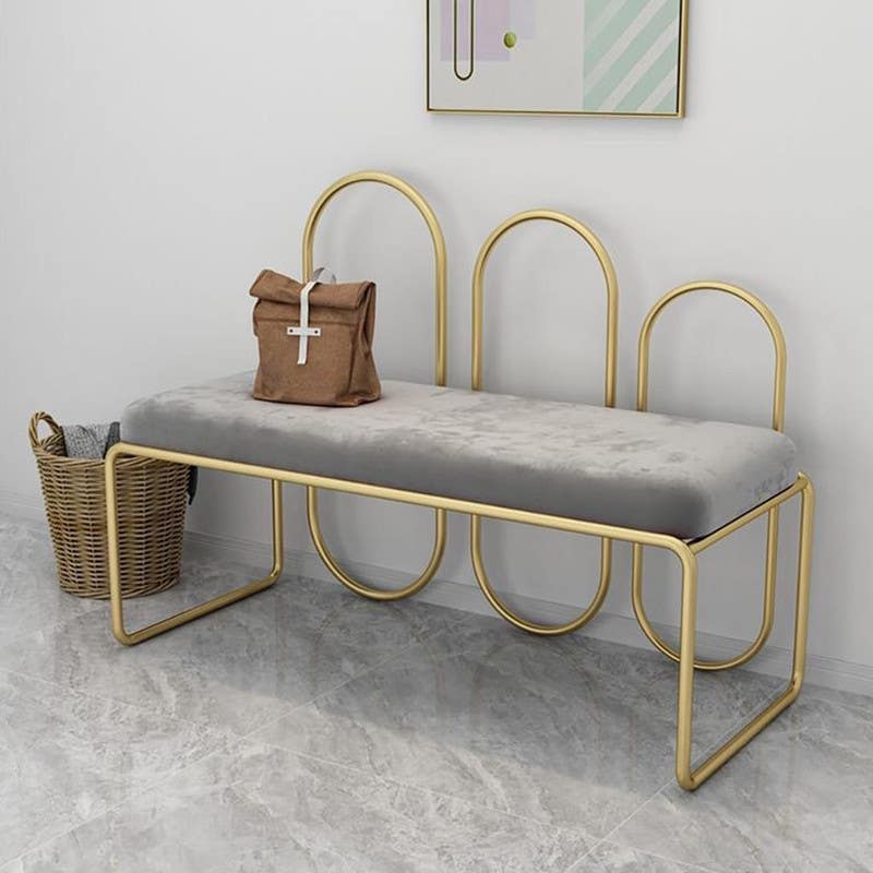 Iron Banquette, 50x110x35 cm - Gold