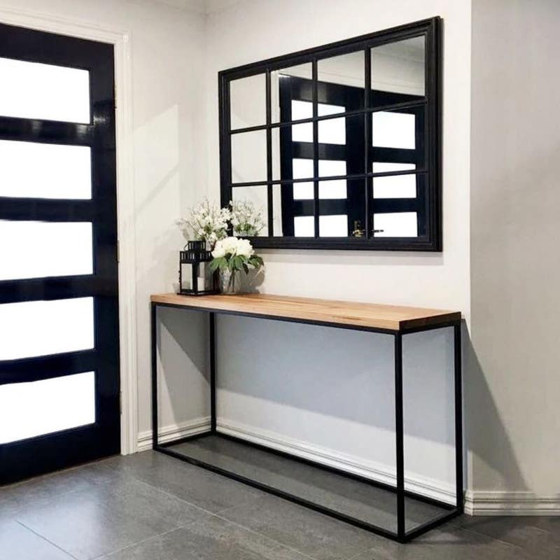 Iron Console Table, 90x120x35 cm - Black