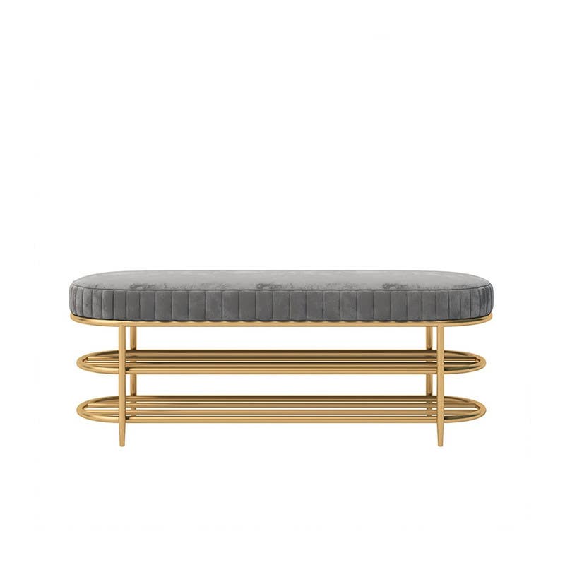 Iron Banquette, 50x120x40 cm - Gold