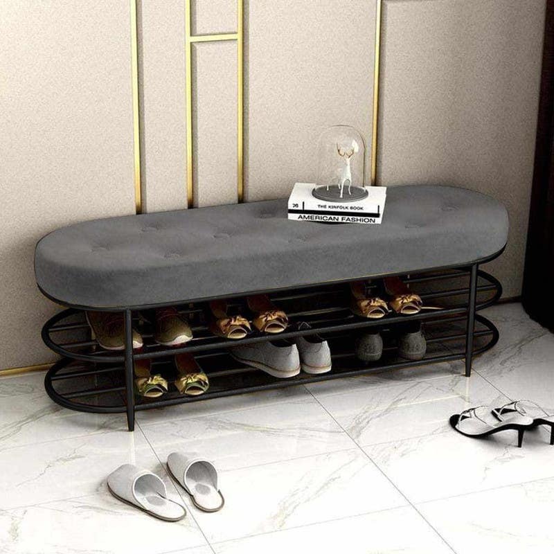 Iron Banquette, 50x120x40 cm - Black