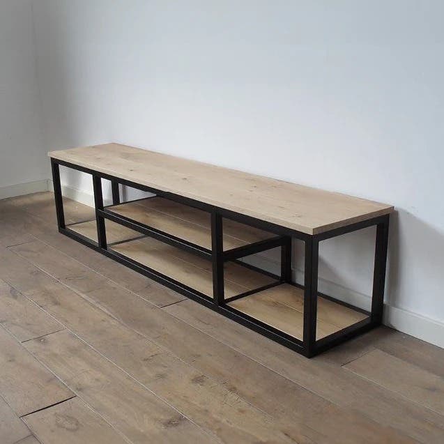 Iron Banquette, 50x150x40 cm - Black