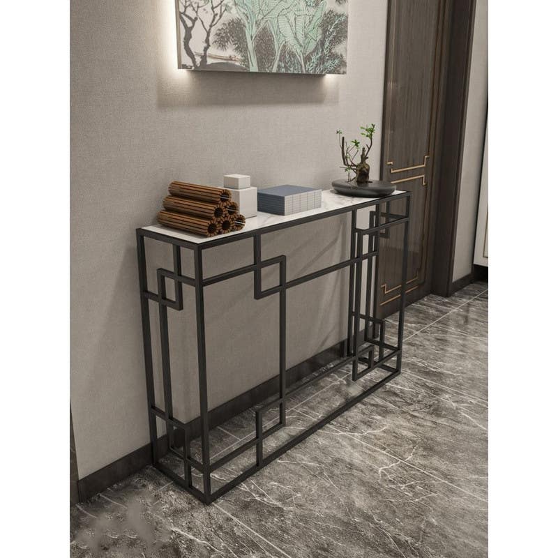 Iron Console Table, 90x120x35 cm - Black
