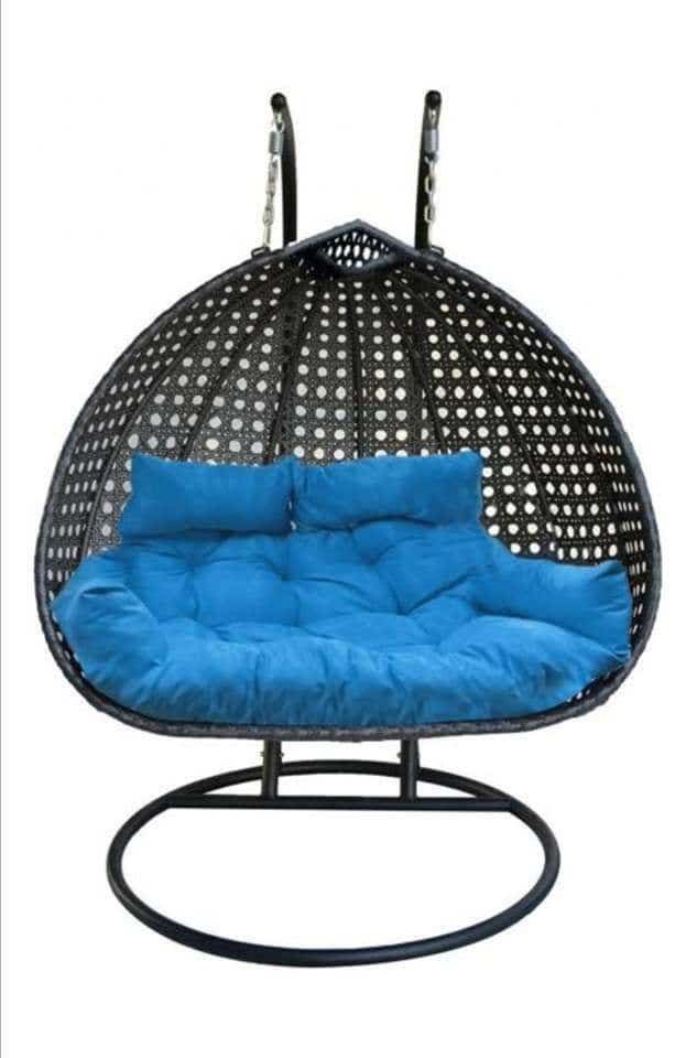 Swing Chair, 70×140×220 cm - Black Blue