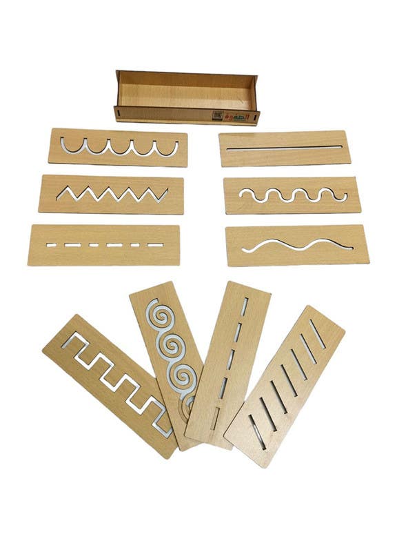 El-Safwa Wood Configuration Rulers For Children - Beige