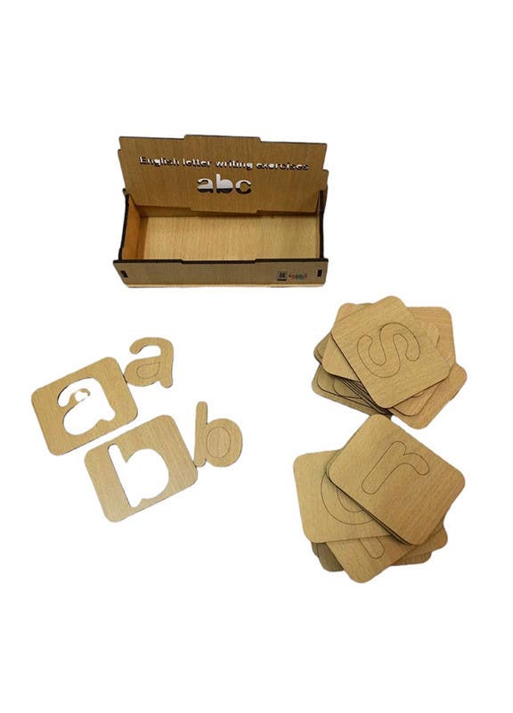 El-Safwa Wood English letters Puzzle For Children - Beige