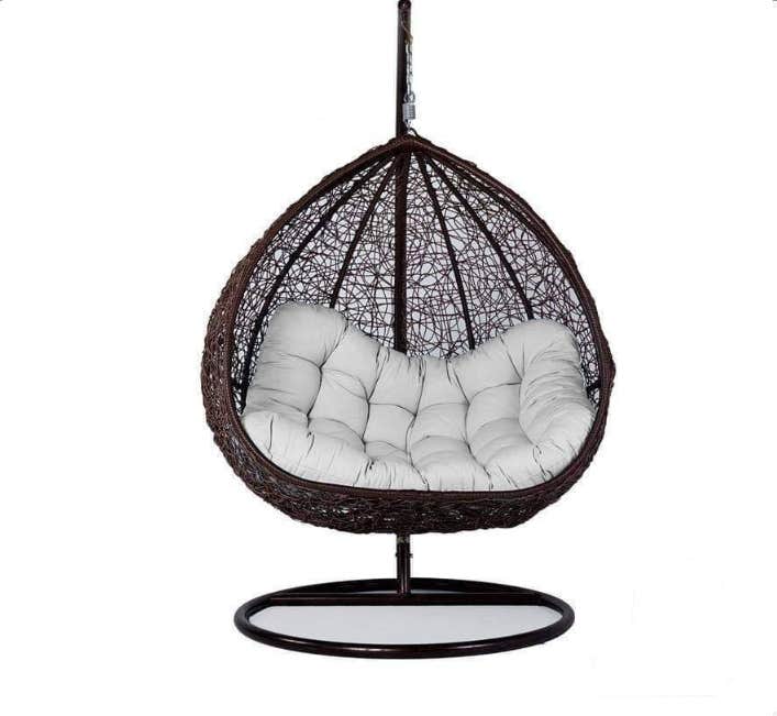 Swing Chair, 220×60×115 cm - Burgundy Off White