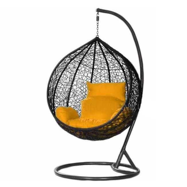 Swing Chair, 220×60×115 cm - Black Orange