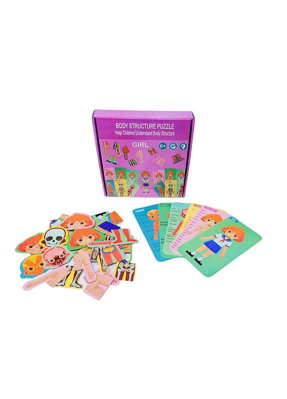 El-Safwa Girl Body Structure Puzzle For Girls - Multicolor