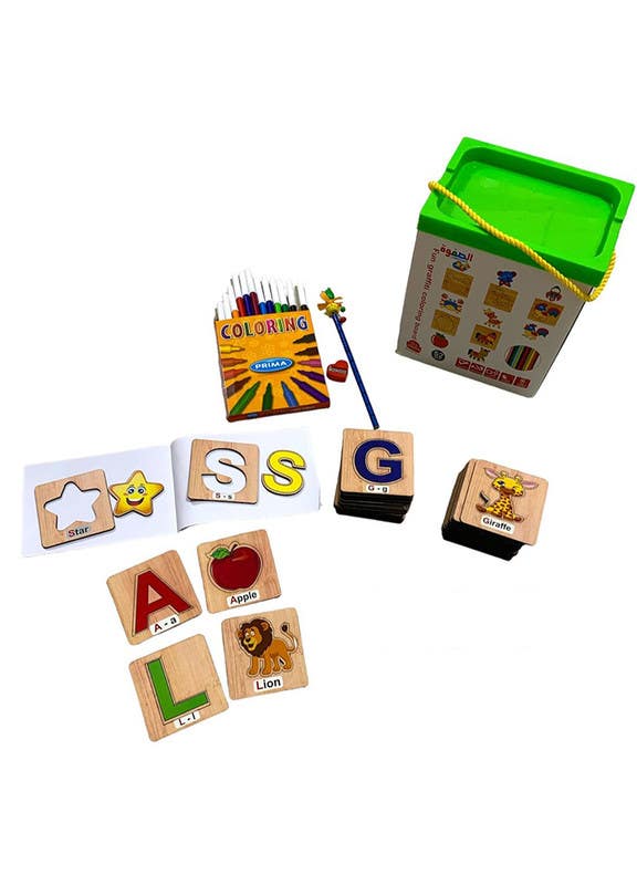 El-Safwa Learning Drawing English Letters Box For Children - Multicolor