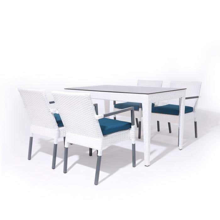 Garden Set 5 Pieces - White