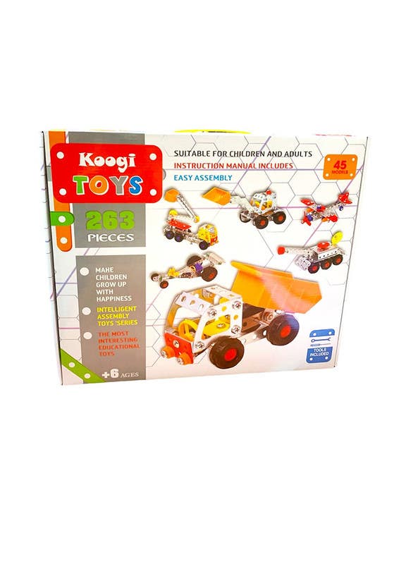 El-Safwa Building Block Cubes With 45 Models For Children Set, 263 Pieces - Multicolor
