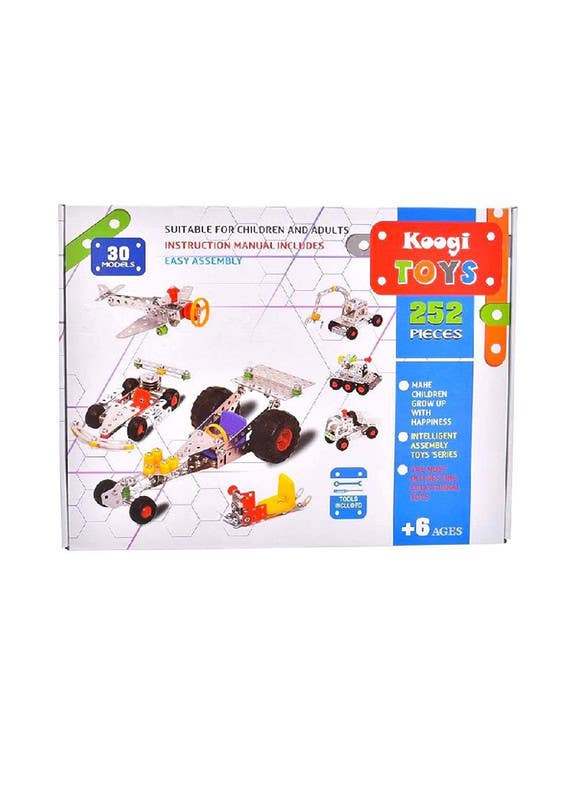 El-Safwa Building Block Cubes With 30 Models For Children Set, 252 Pieces - Multicolor