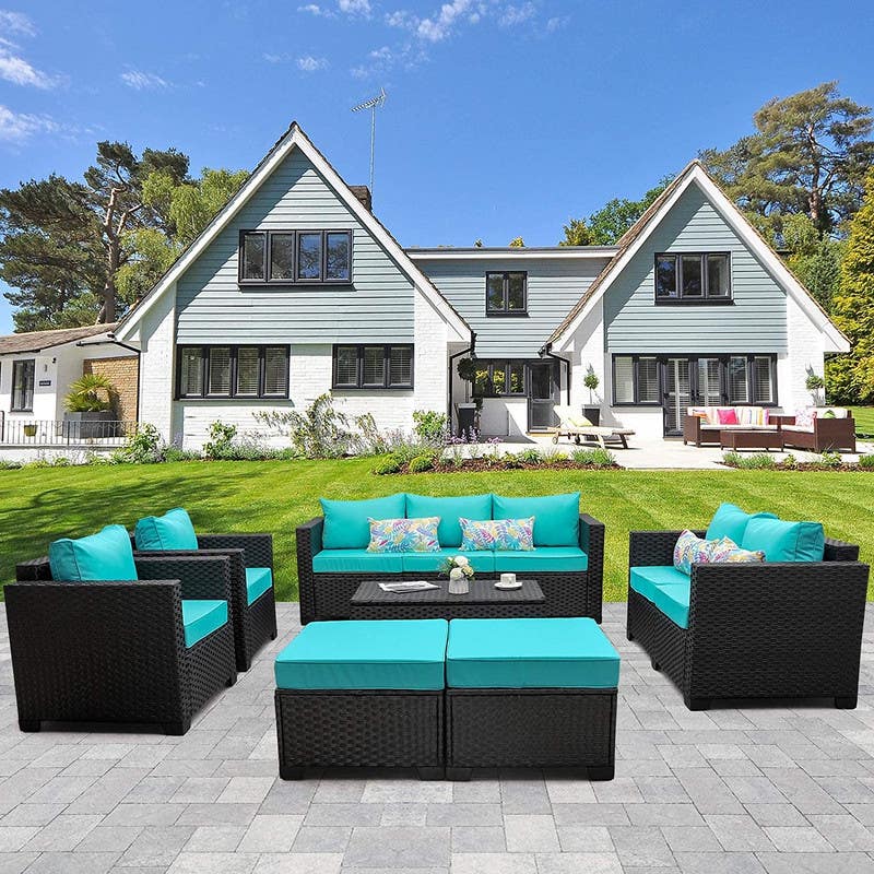 Garden Set, 7 Pieces - Black